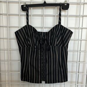 Pin stripe corset top